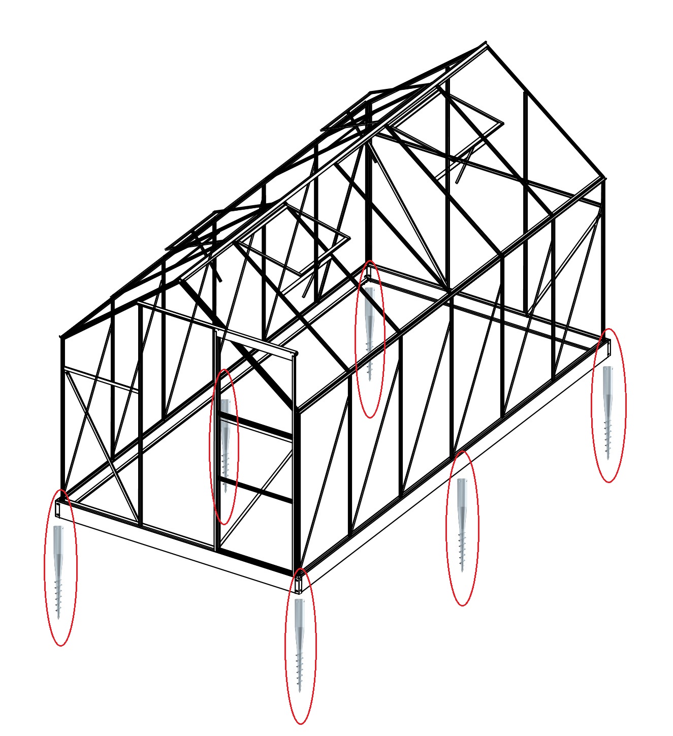 Levně Sada 8 zemní vruty (modely 8x7, 8x10, 8x12, 6700 - 9900) LG1491