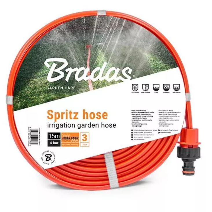 Levně Hadicový zavlažovač SPRITZ HOSE , délka 15 m, oranžový