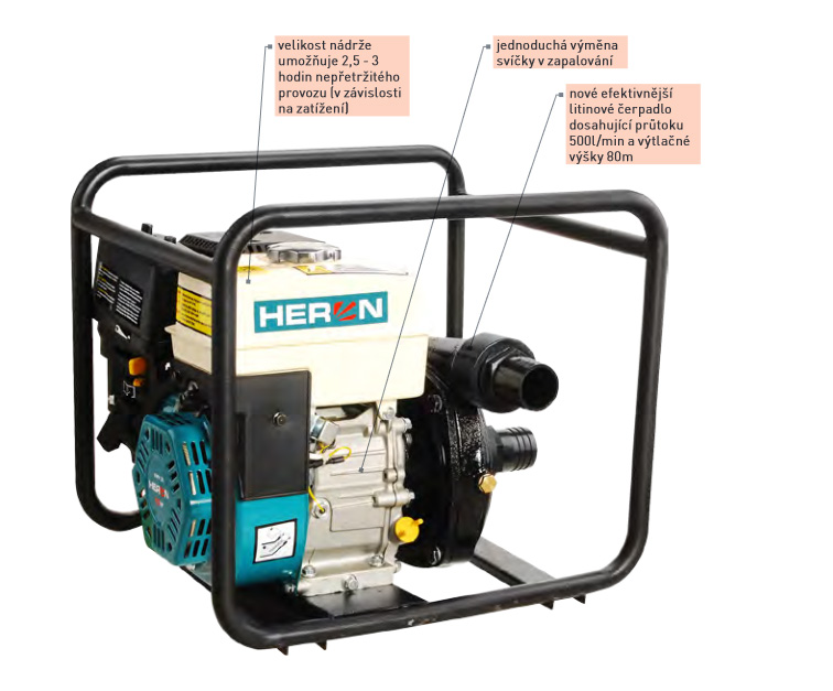 Čerpadlo EXTOL 6,5HP, 1100l/min 8895102 Obrázek
