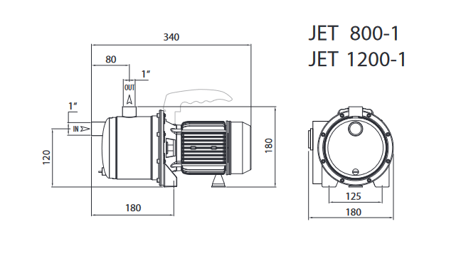 Čerpadlo AQUACUP JET 800-1 Obrázek
