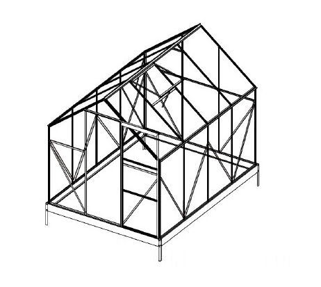 Levně Náhradní prosklení pro skleník LANITPLAST PLUGIN 6x8 PC 4 mm LG3053