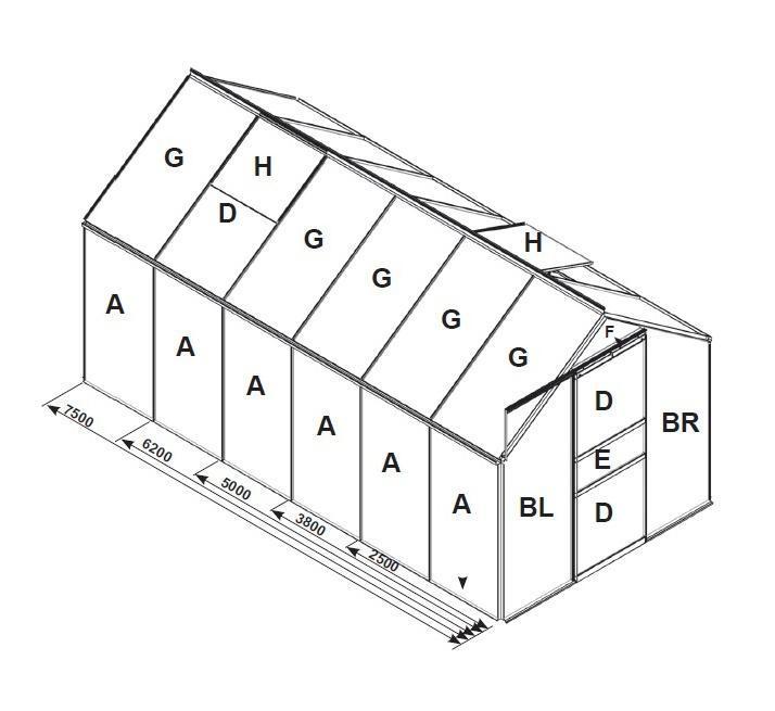 Levně Náhradní prosklení pro skleník VITAVIA VENUS 5000 PC 6 mm LG3063