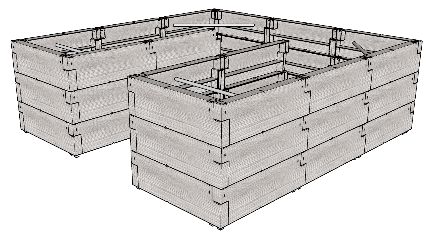 Levně Vyvýšený záhon JUWEL TIMBER ERGOLINE U DEEP LG3134