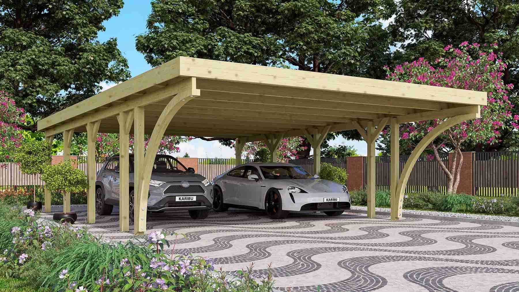 Levně Carport KARIBU CLASSIC 3C 61965 LG3315