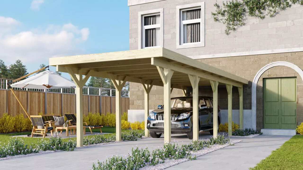 Levně Carport KARIBU CLASSIC 3A 61955 LG3304