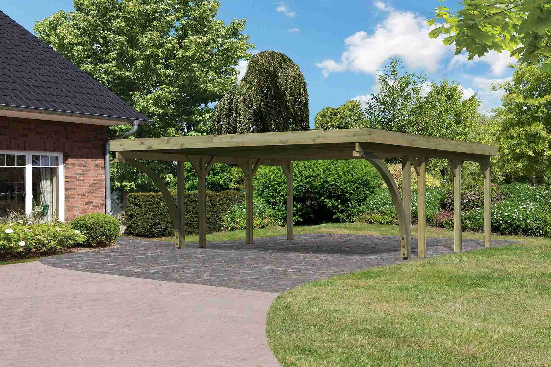 Levně Carport KARIBU CLASSIC 2C 61962 LG3312