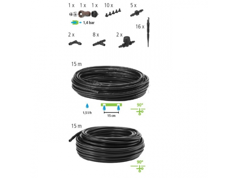 Zavlažovací sada pro záhony, 30 m hadice Obrázek