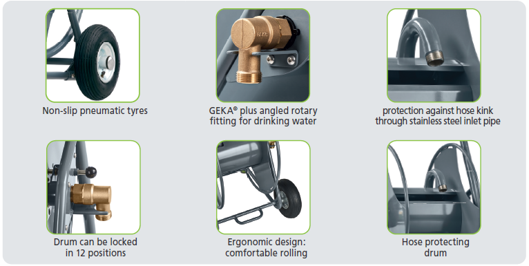 Pojízdný naviják hadic celokovový P80 (42.8503.9) Obrázek