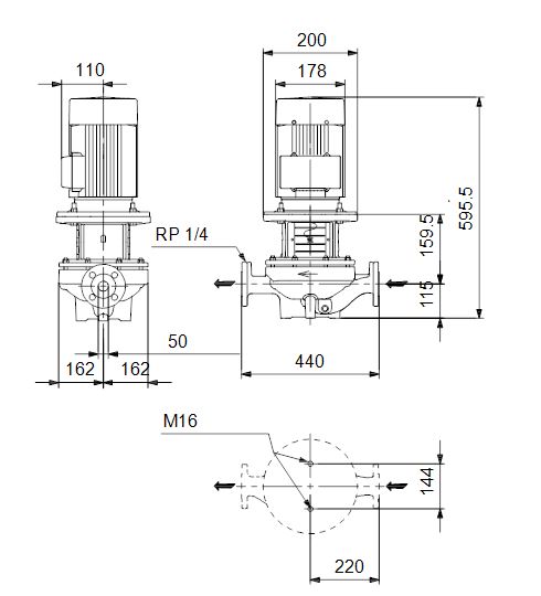 Oběhové čerpadlo GRUNDFOS TP 50-130/4 A-F-A-BAQE Obrázek