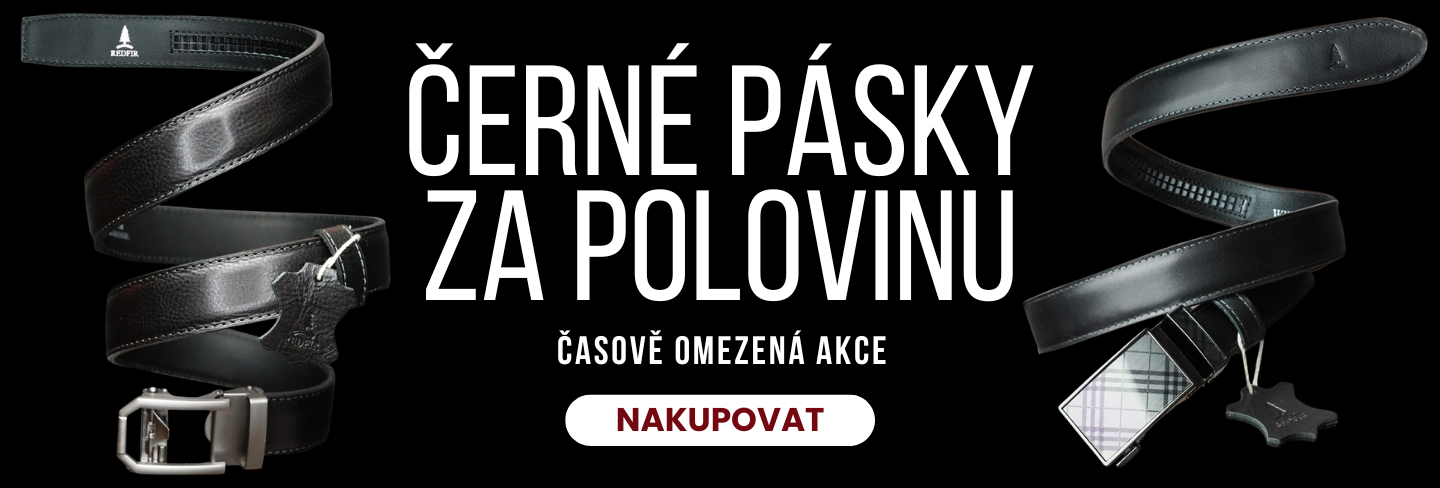černé pásky za polovinu