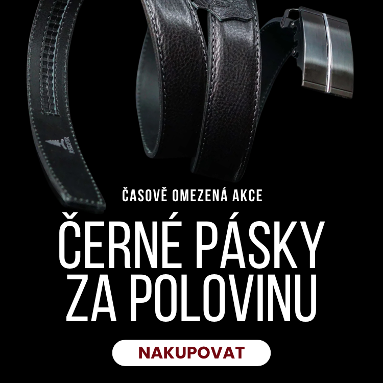černé pásky za polovinu