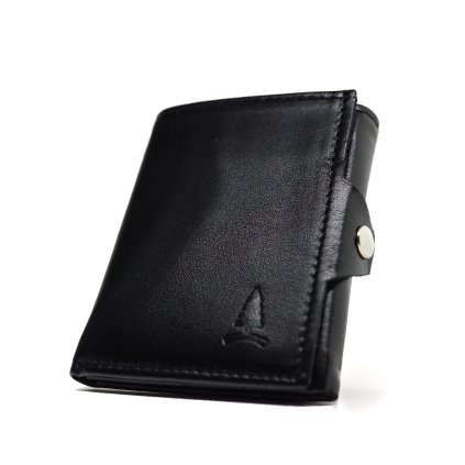 Černá minimalistická kožená peněženka Noir