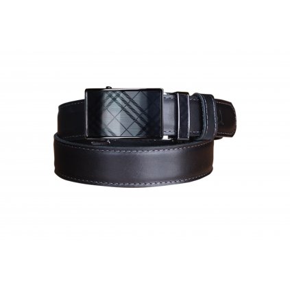 Dámsky kožený černý opasek Noir a automatická spona Elegant lines REDFIR