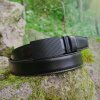 pánský černý kožený opasek Noir s automatickou sponou REDFIR