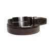Pánský kožený černý opasek Noir a automatická spona Gunmetal elegance | REDFIR