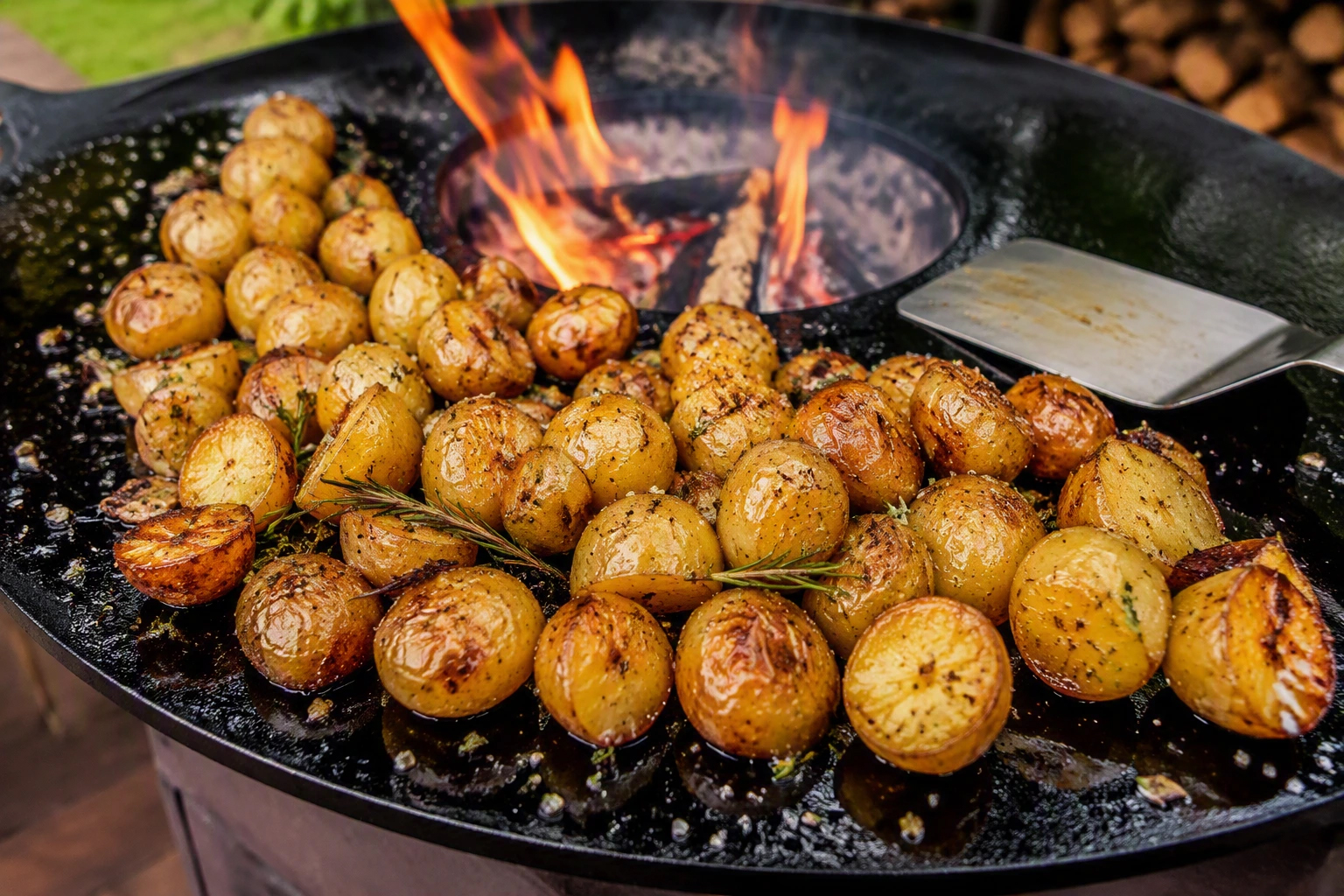 Opečené baby brambory z grilu
