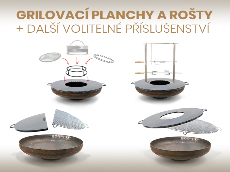 Grilovací rošty a desky/planchy