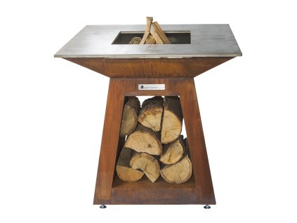 venkovní zahradní gril s ohništěm - Quan Premium Large Corten