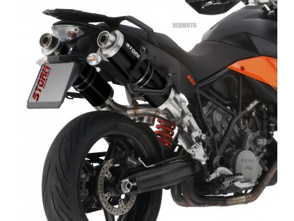 Výfuky MIVV STORM OVÁL BLACK INOX NERO / KTM 990 SMT (09-13)