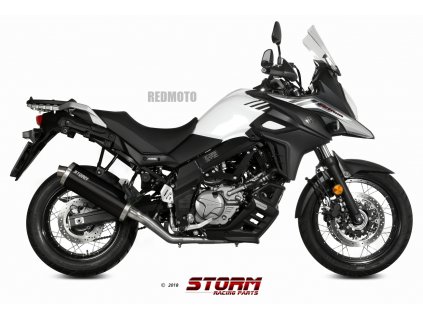 Výfuk MIVV STORM OVÁL INOX BLACK / Suzuki DL 650 V-STROM / XT (17-23)