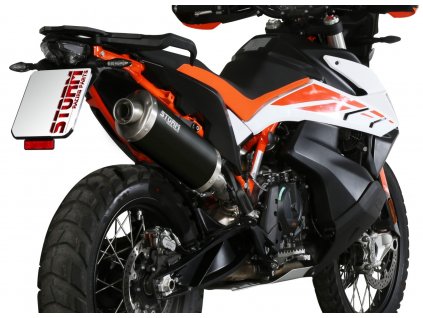 Výfuk MIVV STORM OVÁL BLACK / KTM 790 ADVENTURE / R (19-20) (23-26) / KTM 890 ADVENTURE / R (21-26)