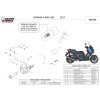 Výfuk MIVV MOVER INOX NERO / Yamaha X-MAX 400 (17-20)