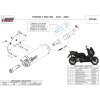 Výfuk MIVV MOVER NERO / Yamaha X-MAX 300 (17-20)