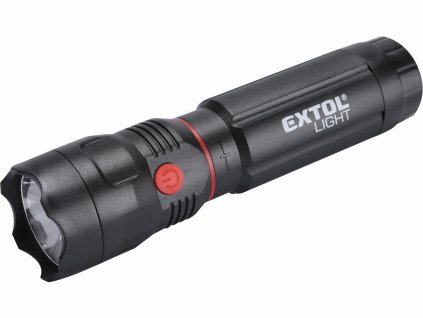 EXTOL LIGHT Svietidlo 3W XPE (100lm) + 3W COB bočné (150lm) LED, 4xAAA, dĺžka 170mm