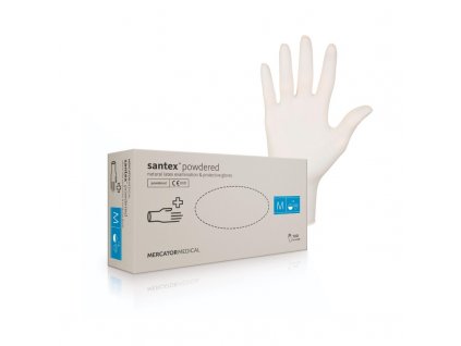 Mercator santex® powdered Jednorazové zdravotnícke rukavice