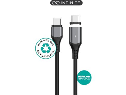 eSTUFF Infinite Super Soft Magnetic USB-C to USB-C 2m