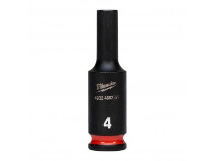 MILWAUKEE Průmyslové hlavice Shockwave 1/4' HEX 4mm dlouhé