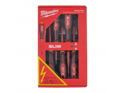 MILWAUKEE VDE sada šroubováků Tri-Lobe 7ks (SL2,5, SL3, SL4, SL5,5, PH1, PH2, tester)