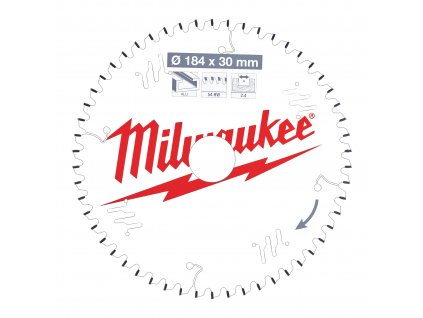 MILWAUKEE Pilový kotouč hliník 184X30X2.4X54TF NEG.