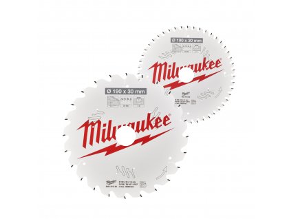 MILWAUKEE Pilový kotouč dřevo 190X24T/48T 2ks