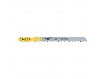 MILWAUKEE Pilový plátek do přímočaré pily 75 x 4 mm T 101 D (5 ks)