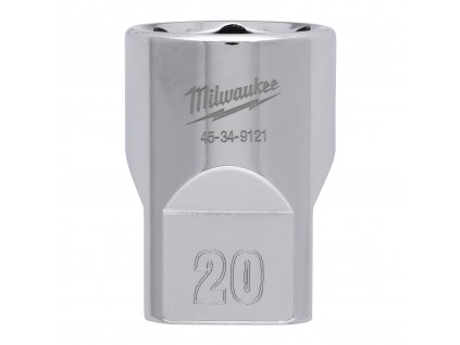 MILWAUKEE 1/2' Chromovaný nástrčný klíč metrický 20 mm
