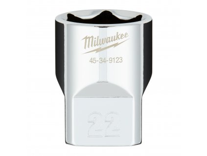 MILWAUKEE 1/2' Chromovaný nástrčný klíč metrický 22 mm