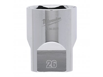 MILWAUKEE 1/2' Chromovaný nástrčný klíč metrický 26 mm