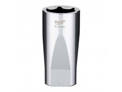 MILWAUKEE 3/8' Chromovaný prodloužený nástrčný klíč metrický 23 mm