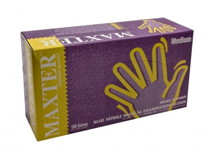 Jednorázové rukavice MAXTER nitrilové S-XL 100 ks, modré