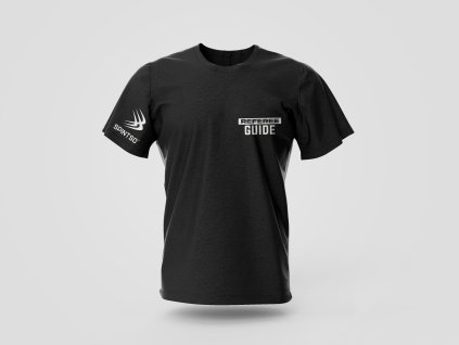 černé triko bílý nápis