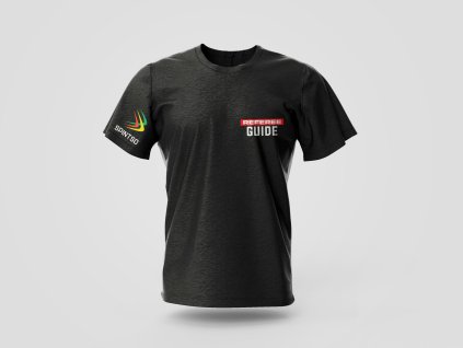 černé triko barevný nápis