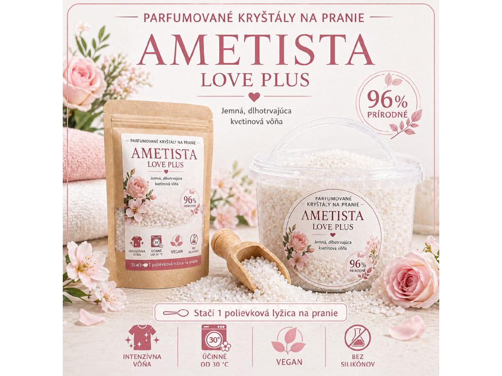 Pafumované kryštály Ametista love plus