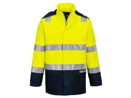 Bizflame Rain+ Hi-Vis Multi-Norm Contrast FR Jacket (Barva Yellow/Navy, Velikost L)