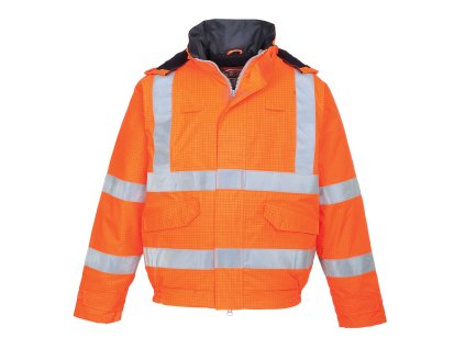 Bizflame Rain Hi-Vis FR Winter Bomber Jacket (Barva Orange, Velikost 4XL)