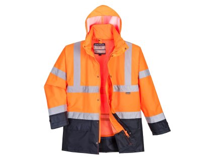 Hi-Vis 5-in-1 Contrast Executive Jacket (Barva Orange/Navy, Velikost 4XL)