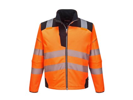 PW3 Hi-Vis Softshell (3L) (Barva Orange/Black, Velikost 4XL)