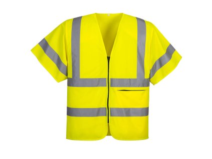 Hi-Vis Band and Brace Zip Vest S/S (Barva Yellow, Velikost L)
