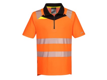 DX4 Hi-Vis Zip Polo Shirt S/S