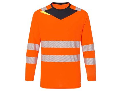 DX4 Hi-Vis T-Shirt L/S (Barva Orange/Black, Velikost 4XL)